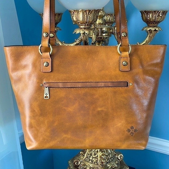 Brand New Patricia Nash Genuine Leather Distressed Vintage Alessano Tote Biscuit - Picture 5 of 16
